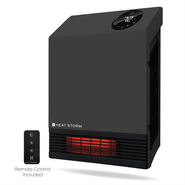 Heat Storm Infrared Space Heater, Floor or Wall Mount, 1000 Watts, 120 Volt, Gray HS-1000-WXG